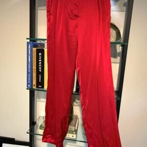 House of Harlow 1960 Vibrant Red satin pants